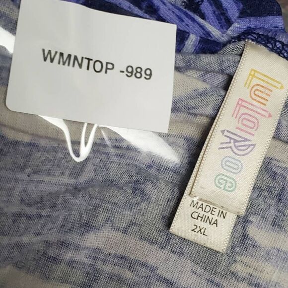 LulaRoe Size 2XL SS Pattern Top - Picture 6 of 6